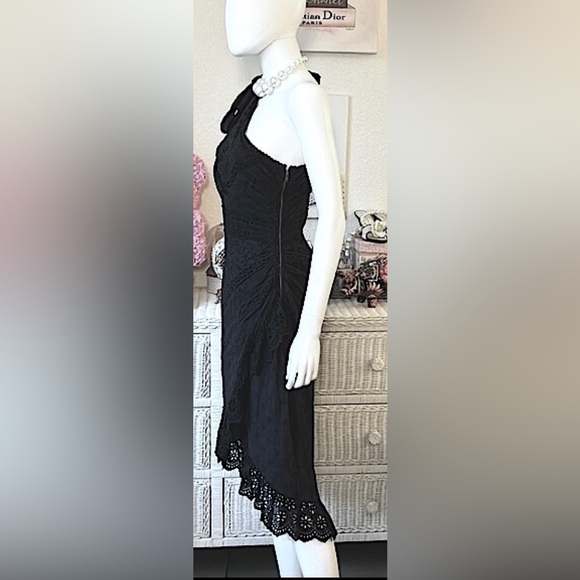 Ulla Johnson Gwyneth 100% cotton eyelet midi dress in black color Size 6 - Picture 4 of 12